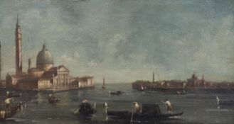 After Francesco Guardi (Italian, 1712-1793) Views of Veniceoil on canvas, a pair24 x 44.5cmBoth oils