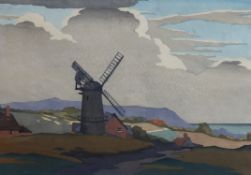 § § Eric Slater (1896-1963) 'A Sussex Mill'woodcut in colourssigned in pencil25.5 x 34.5cmPrinted