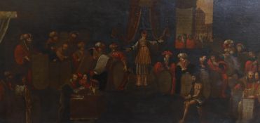 Mid 17th Century English School Christ before Pilate and Jewish leaders, including Joseph of