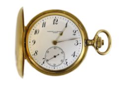 An early 20th century 18k gold Vacheron & Constantin keyless hunter dress pocket watch, the textured