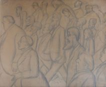 § § Sir Max Beerbohm (1872-1956) 'March of The Gentlemen'pencil on paper study for a muralsigned and