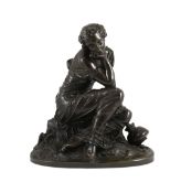Alexandre Schoenewerk (French, 1820-1885). A 19th century German bronze figure of a classical