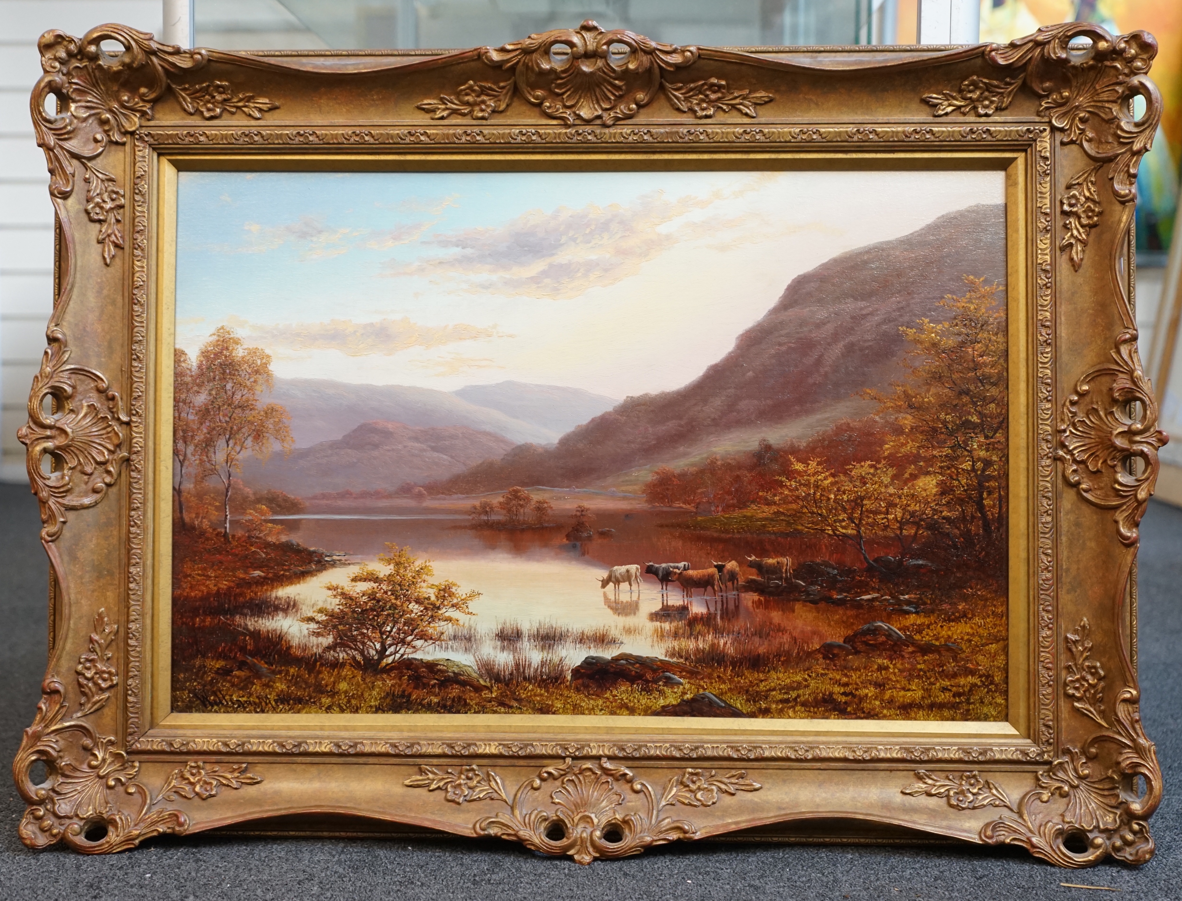 William Mellor (1851-1931) Rydal Water near Ambleside, Westmorelandoil on canvassigned39 x 59.5cmOil - Image 4 of 5