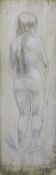 § § Dame Barbara Hepworth (1903-1975) 'Girl (Pillar) 1949'oil and pencil on boardsigned and dated