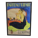 Georges Cap. A Parfums Djemil poster 134 x 93.5cm.Some undulation of the paper so thought not to