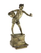 Vincenzo Gemito (Italian 1852-1929). A bronze figural sculpture 'L'Acquaiolo' (The Water Carrier),