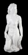 Robert Ullmann (1903-1966) for Meissen, a large white glazed porcelain three-quarter length figure