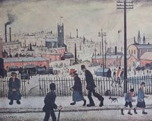 § § Lawrence Stephen Lowry R.A.(1887-1976) View of a Townlithographsigned in pencil, from the