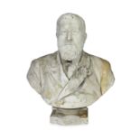 William John Seward Webber (1842-1919). A carved white marble bust of a gentleman, though to be