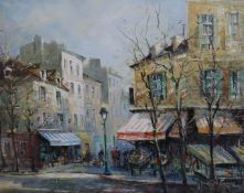 Lucien Delarue (French, 1925-2011) 'The cafe on the corner'oil on canvassigned, 1979 Stacey Marks