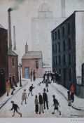 § § Lawrence Stephen Lowry (1887-1976) 'Industrial Scene (1953)'offset lithographsigned in pencil,