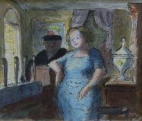 § § Edward Ardizzone R.A. (1900-1979) Kilburn bar interiorink and watercolour on paperinitialled18 x