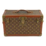 A Louis Vuitton train case, no.873750 Width 41cm. Depth 18cm. Height 24cm.Some light wear to the top