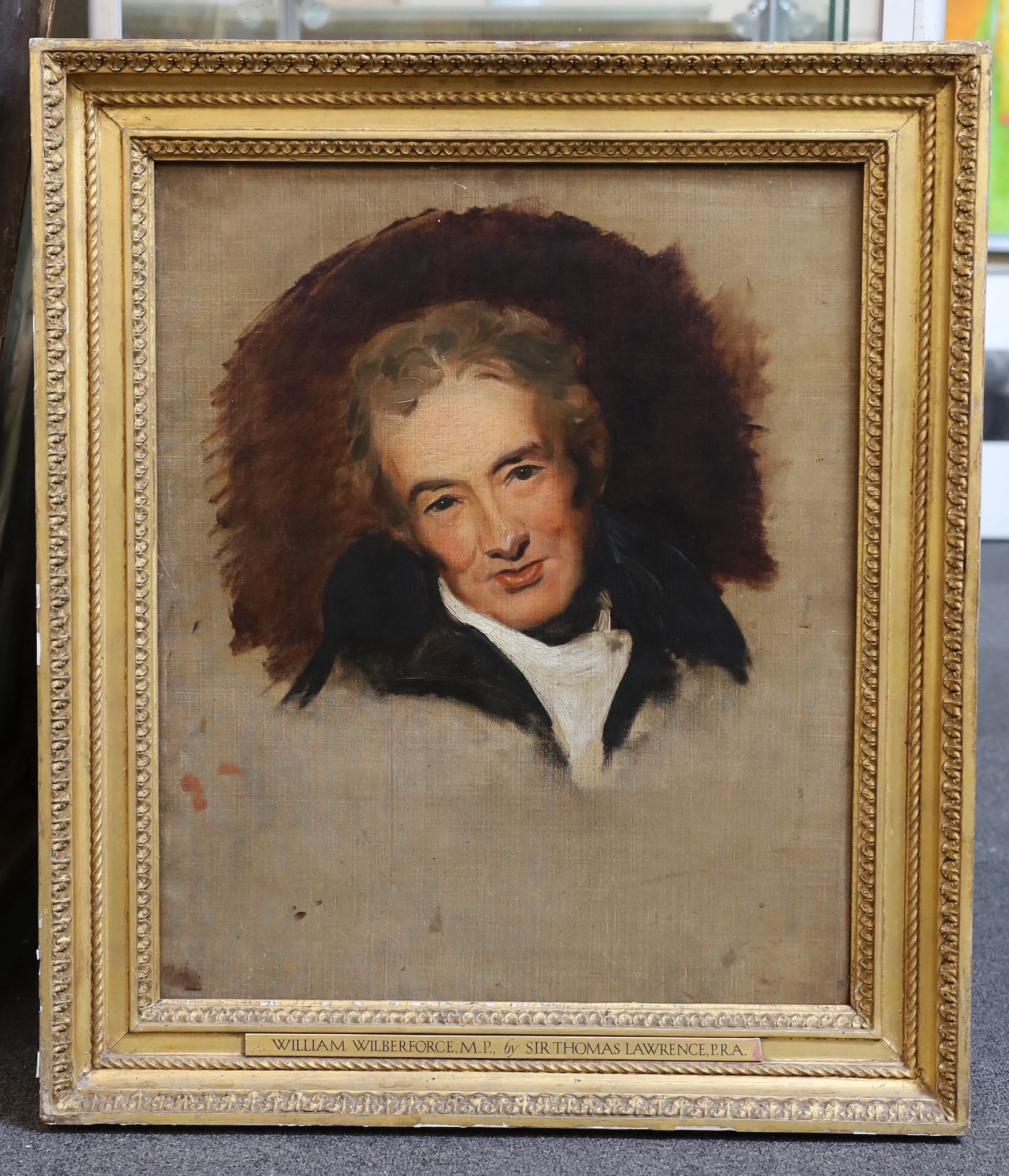 After Sir Thomas Lawrence (1769-1830) Portrait of William Wilberforce MPoil on canvas60 x 50cmOil on - Image 5 of 5