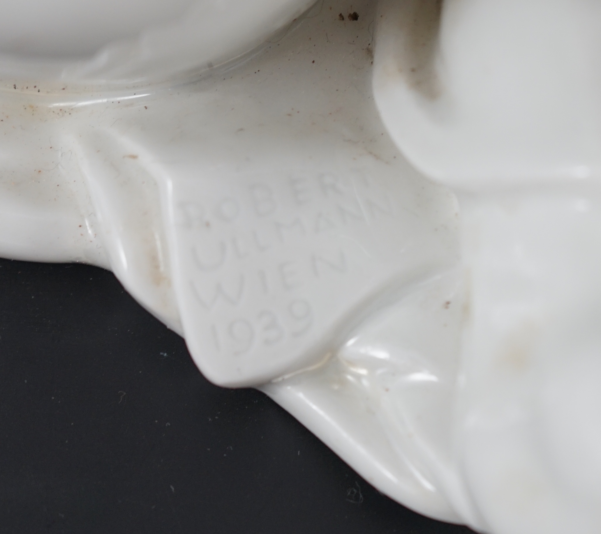 Robert Ullmann (1903-1966) for Meissen, a white glazed porcelain figure of a seated female nude, - Image 8 of 8