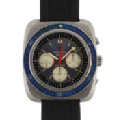 A gentleman's 1970's stainless steel Favre Leuba Sea Sky chronograph manual wind wrist watch, with