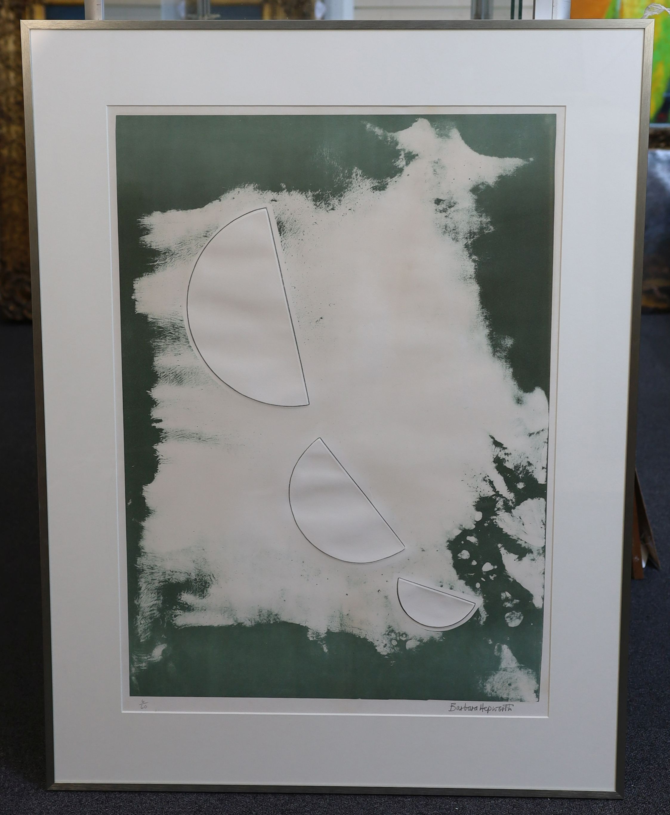 § § Dame Barbara Hepworth (1903-1975) 'Desert Forms' from the Aegean Suitelithographsigned in - Image 2 of 5