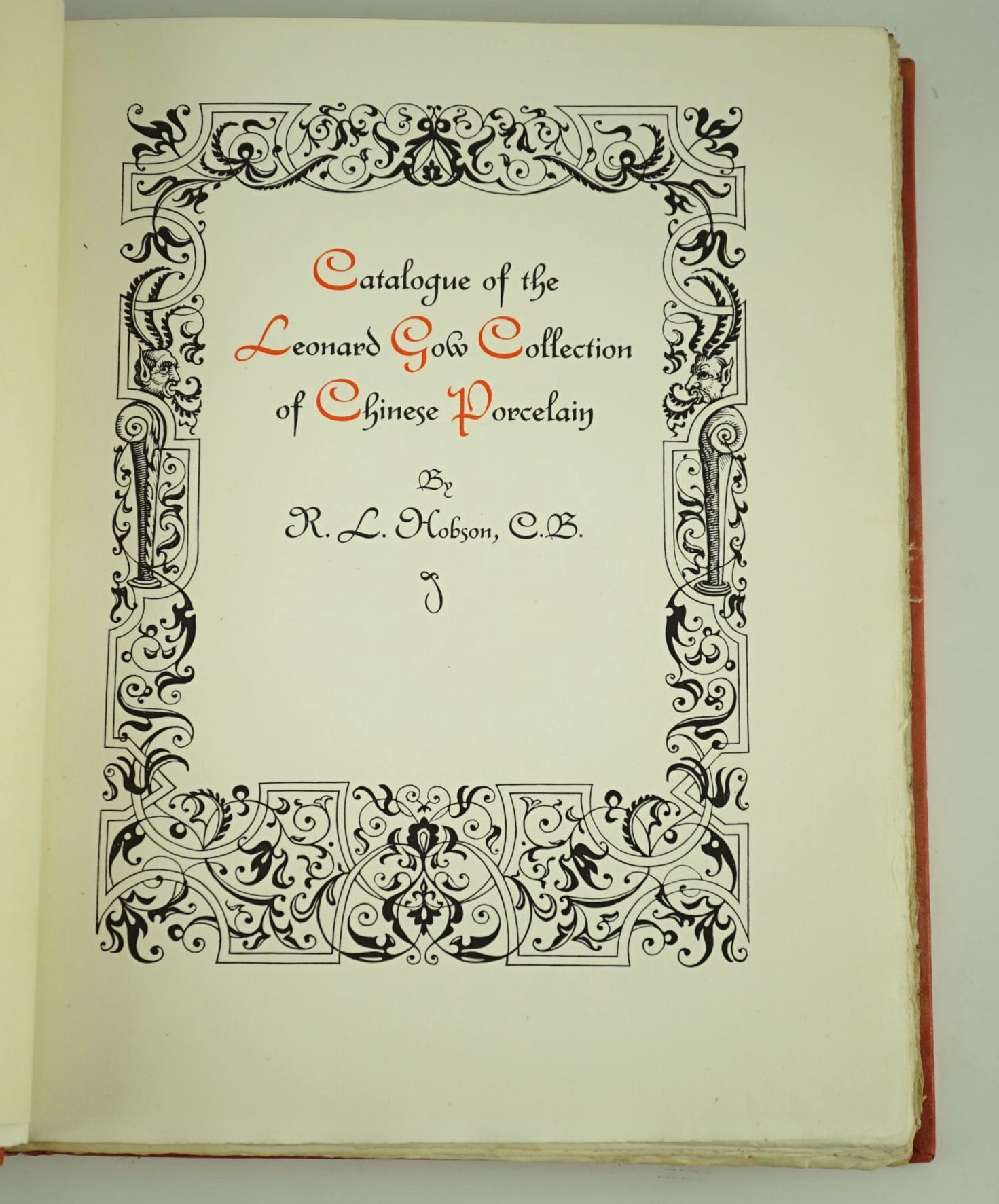 Hobson, Robert Lockhart - Catalogue of the Leonard Gow Collection of Chinese Porcelain, one of 300 - Image 3 of 5