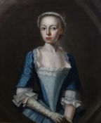 Circle of Joseph Highmore (1692-1780 Portrait of a lady thought to be Lady Sinclair, wife of