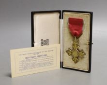 An OBE given to Edward Wilmot Morgan for his services in Hong Kong supplying mains water from Red