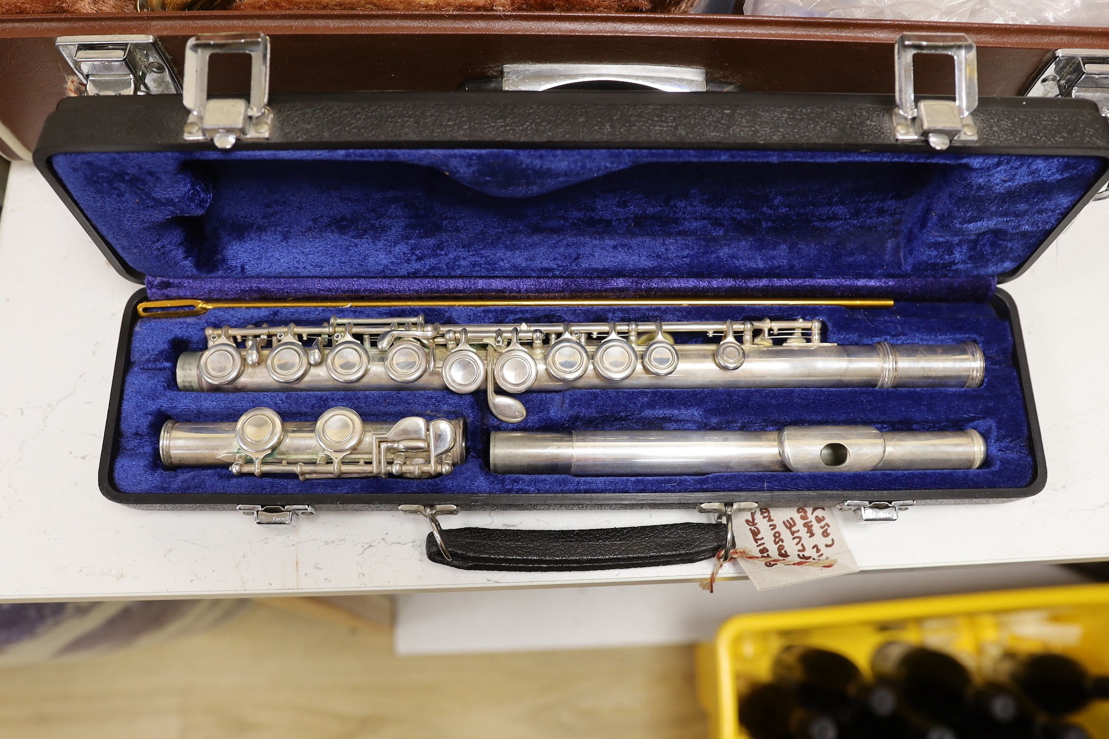 A Yamaha saxophone and a cased Arbiter flute (2) - Image 2 of 3