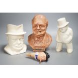 Various Winston Churchill pottery figures