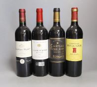 Eight bottles of 2016 Château D’Auvion Médoc, together with three bottles of Chateau Pey La Toue