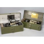 Two military field telephones