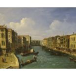 After Canaletto, oil on canvas, Venetian canal scene, 50 x 60cm