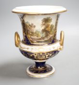 A Derby named twin handled cup, View near Belper, Derbyshire, 17cm