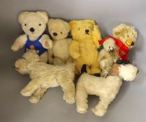 A group of various teddies