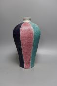 A Chinese polychrome ‘scaled’ meiping, 32cm