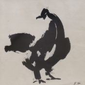 Xavier De Callatay (1932-1999), ink on paper, Study of a chicken, monogrammed and dated 1960, 20 x