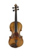 A Louis Lowendall Maggini violin, label inscribed and dated 1884, double purfling cased