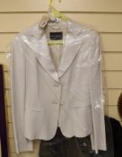 A grey Emporio Armani suit jacket