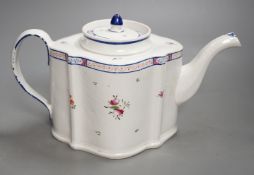 An early Newhall teapot and cover - 14.5cm tall