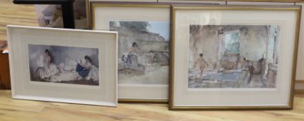 Sir William Russell Flint (1880-1969), three limited edition prints, 'Lavoir La Bastide', '