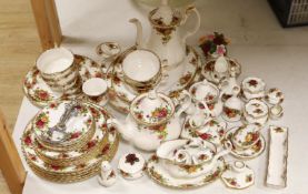 A collection of Royal Albert Old Country Roses tea and dinner service including a collection of