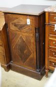 A George IV mahogany pedestal cabinet (formerly a sideboard section), length 57cm, depth 49cm,
