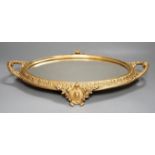 A Louis XVI style ormolu mirrored plateau - 44cm wide