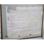 A George II parchment indenture for Thomas Staples 1733 Kent