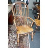 A Victorian ash and beech Yorkshire area Windsor armchair, width 55cm depth 42cm height 105cm