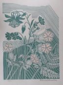 Edward Bawden (1903-1989), limited edition print, Field Flowers, signed in pencil, 45/500, overall