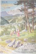 A late 19th century French poster 'Uriage les Bains PLM' by Henri Ganier Tanconville, with