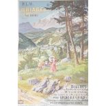 A late 19th century French poster 'Uriage les Bains PLM' by Henri Ganier Tanconville, with