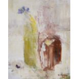 Giuliana Presco, oil on canvas, Abstract figure study, signed and dated '90, 40 x 32cm