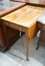 A George III banded mahogany Pembroke table, width 75cm, depth 49cm, height 72cm