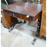 A mahogany centre table, width 103cm, depth 73cm, height 86cm