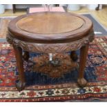 A Chinese hardwood circular table, diameter 75cm, height 54cm