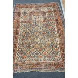 An antique Daghestan prayer rug, 144 x 101cm